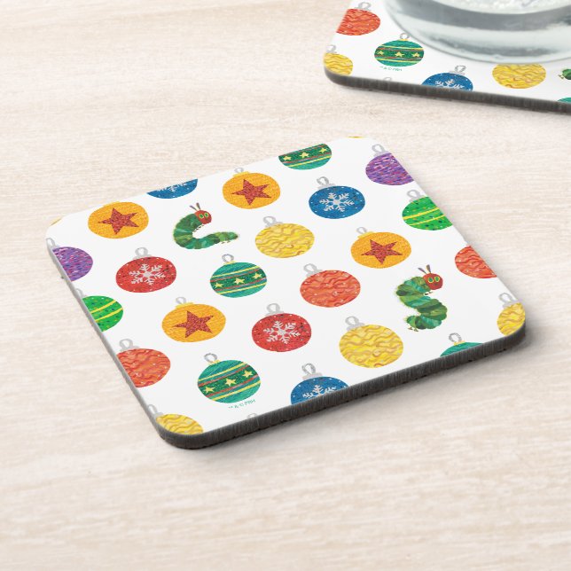 Eric Carle | Caterpillar Christmas Pattern Beverage Coaster (Left Side)