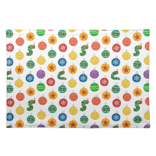 Eric Carle | Caterpillar Christmas Pattern Cloth Placemat (Front)