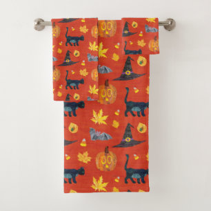 Eric Carle Caterpillar Halloween Pattern Bath Towel Set
