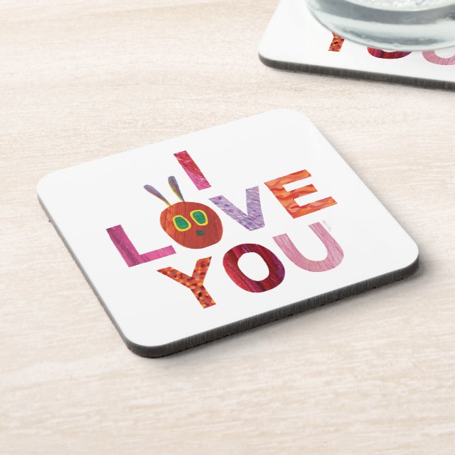 Eric Carle | Caterpillar I Love You Beverage Coaster (Left Side)
