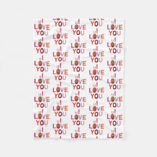 Eric Carle Caterpillar I Love You Fleece Blanket