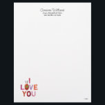 Eric Carle | Caterpillar I Love You Letterhead<br><div class="desc">Share your affection with the Caterpillar I Love You design, inspired by Eric Carle’s beloved The Very Hungry Caterpillar. This heartwarming artwork features the iconic caterpillar alongside the phrase "I Love You, " rendered in Carle’s signature hand-painted collage style. The vibrant colors, playful textures, and whimsical composition capture the joy...</div>