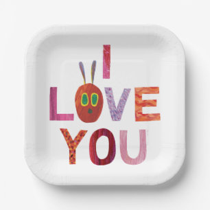 Eric Carle Caterpillar I Love You Paper Plates