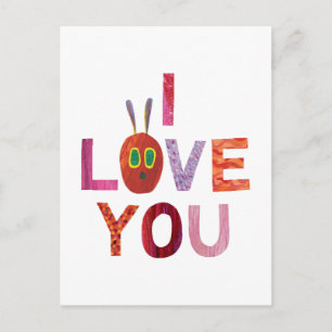 Eric Carle Caterpillar I Love You Postcard
