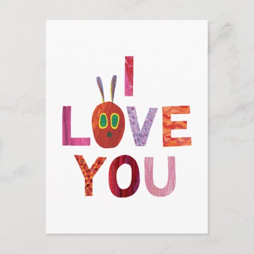 Eric Carle  Caterpillar I Love You Postcard
