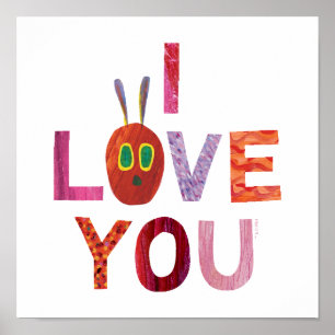 Eric Carle Caterpillar I Love You Poster