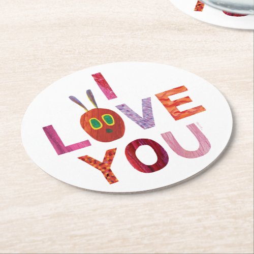 Eric Carle  Caterpillar I Love You Round Paper Coaster