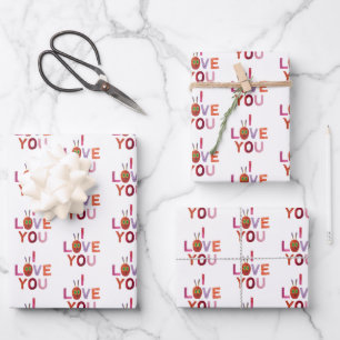 Eric Carle   Caterpillar I Love You Wrapping Paper Sheets