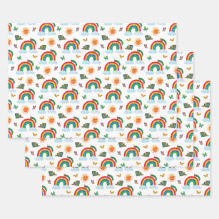 Colorful Butterfly Pattern All Occasion Wrapping Paper Sheets