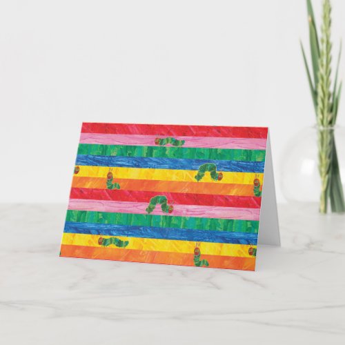 Eric Carle  Caterpillar Rainbow Stripe Pattern Card