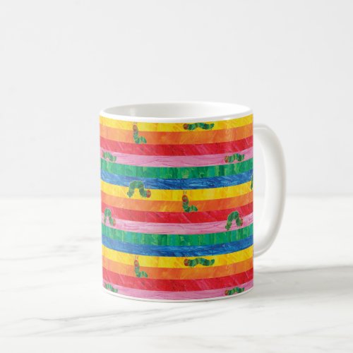 Eric Carle  Caterpillar Rainbow Stripe Pattern Coffee Mug