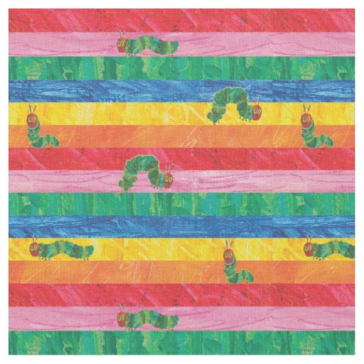Eric Carle | Caterpillar Rainbow Stripe Pattern Fabric