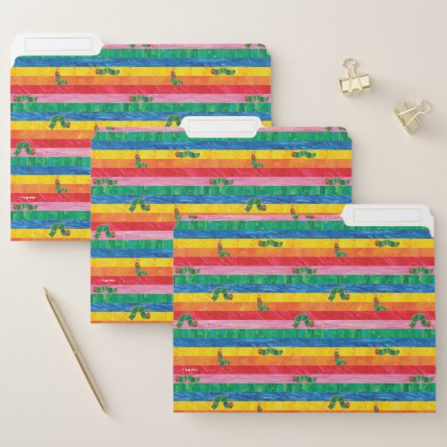 Eric Carle  Caterpillar Rainbow Stripe Pattern File Folder