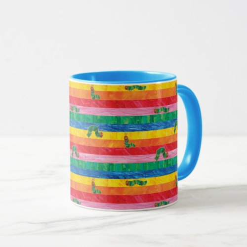 Eric Carle  Caterpillar Rainbow Stripe Pattern Mug