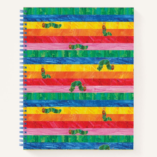 Eric Carle | Caterpillar Rainbow Stripe Pattern Notebook (Front)