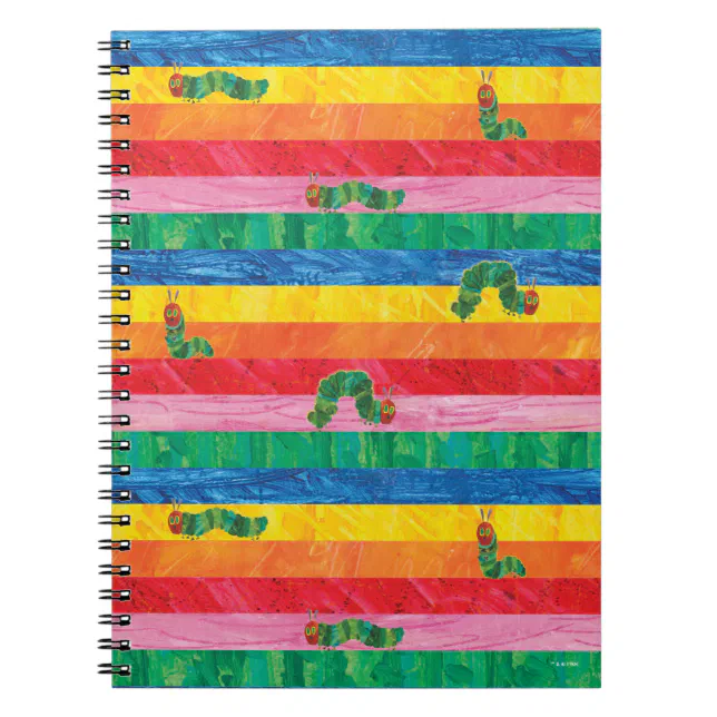 Eric Carle | Caterpillar Rainbow Stripe Pattern Notebook | Zazzle