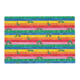 Eric Carle Caterpillar Rainbow Stripe Pattern Placemat