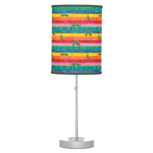 Eric Carle Caterpillar Rainbow Stripe Pattern Table Lamp