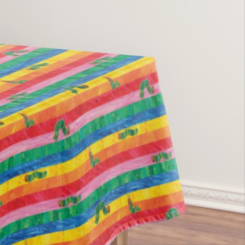 Eric Carle  Caterpillar Rainbow Stripe Pattern Tablecloth