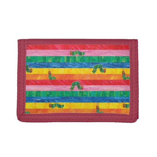 Eric Carle  Caterpillar Rainbow Stripe Pattern Trifold Wallet