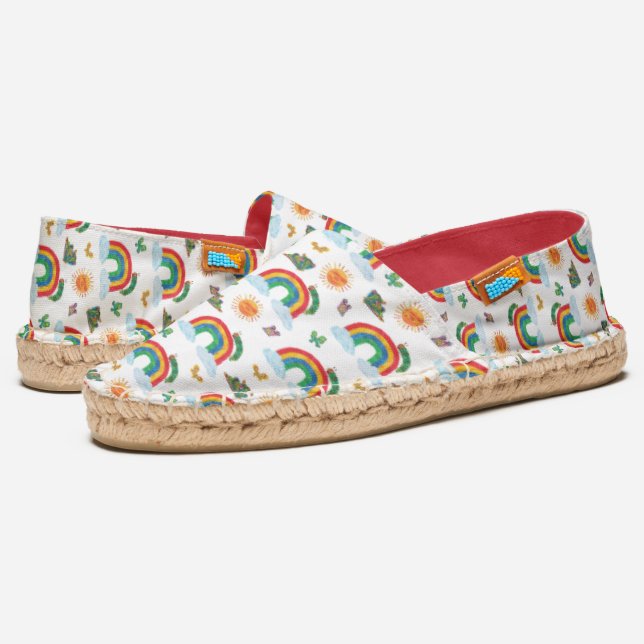 Eric Carle | Caterpillar to Rainbow Butterfly Espadrilles (Angled)