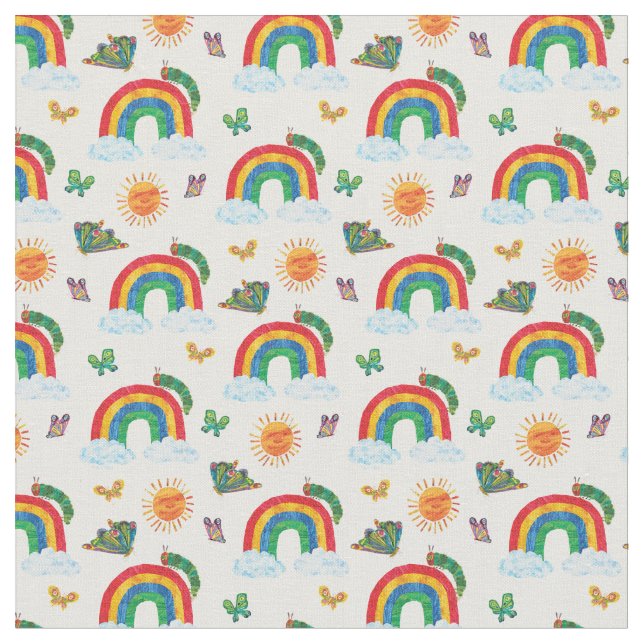 Eric Carle | Caterpillar to Rainbow Butterfly Fabric (Close Up)