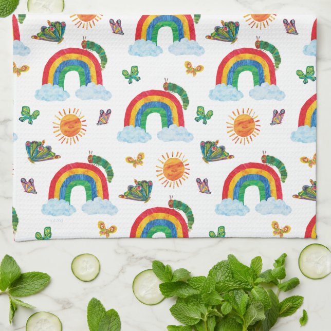 Eric Carle | Caterpillar to Rainbow Butterfly Kitchen Towel (Folded)
