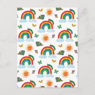 Eric Carle Caterpillar to Rainbow Butterfly Postcard