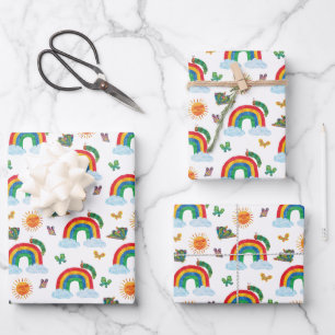 Eric Carle Caterpillar to Rainbow Butterfly Wrapping Paper Sheets