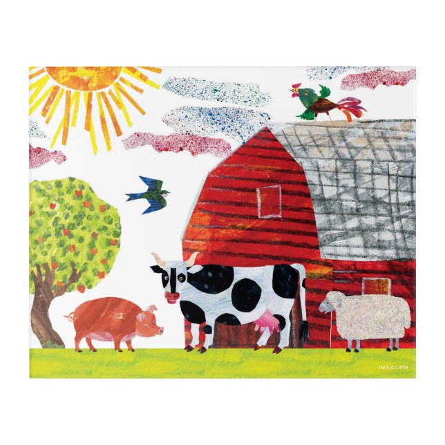 Eric Carle | Colorful Farm Scene Acrylic Print (Front)