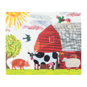 Eric Carle Colorful Farm Scene Metal Print