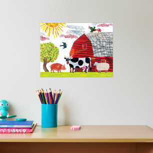 Eric Carle Colorful Farm Scene Poster