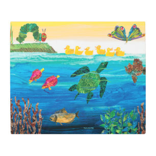 Eric Carle Colorful Pond Scene Metal Print