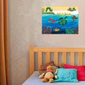 Eric Carle | Colorful Pond Scene Poster