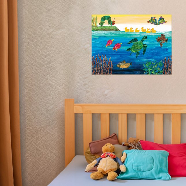 Eric Carle | Colorful Pond Scene Poster (Poster on wall)