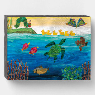 Eric Carle Colorful Pond Scene Wooden Box Sign