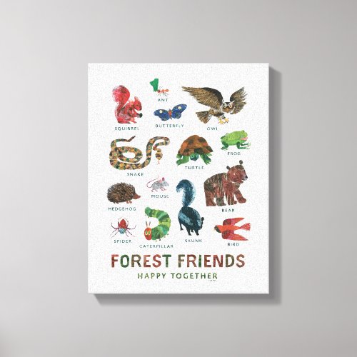 Eric Carle  Forest Friends Happy Togeather Canvas Print