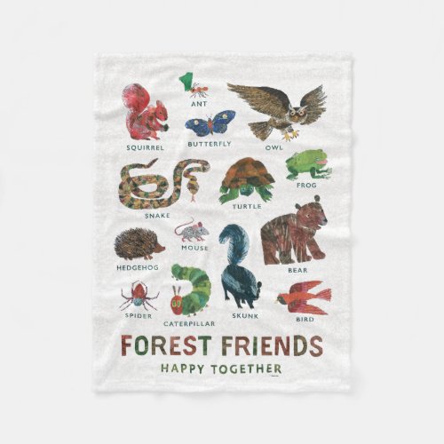 Eric Carle  Forest Friends Happy Togeather Fleece Blanket