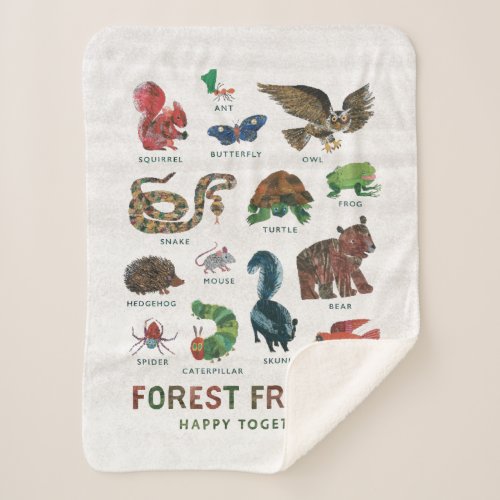 Eric Carle  Forest Friends Happy Togeather Sherpa Blanket