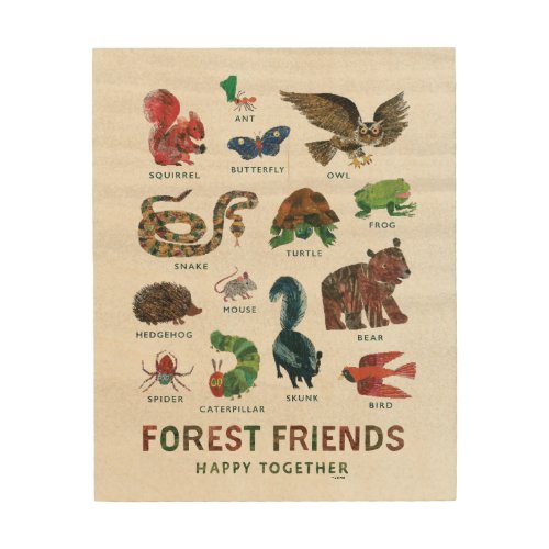 Eric Carle  Forest Friends Happy Togeather Wood Wall Art