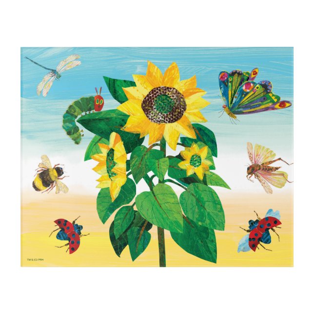 Eric Carle | Garden Flower Scene Acrylic Print (Front)