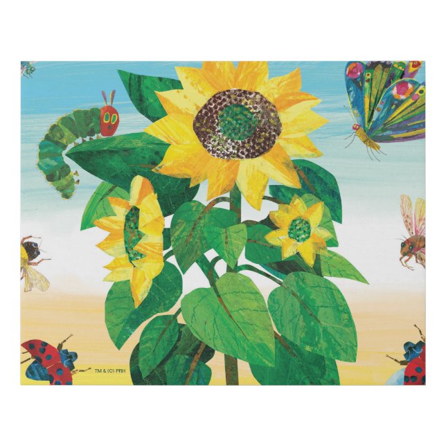 Eric Carle | Garden Flower Scene Faux Canvas Print (Front)