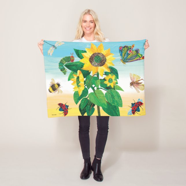 Eric Carle | Garden Flower Scene Fleece Blanket (In Situ)