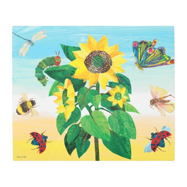 Eric Carle | Garden Flower Scene Metal Print (Front)