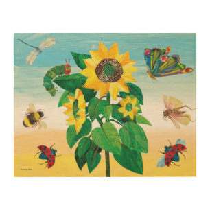 Eric Carle Garden Flower Scene Wood Wall Art