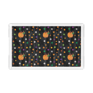 Eric Carle   Halloween Polka Dot Pattern Acrylic Tray