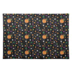 Eric Carle Halloween Polka Dot Pattern Cloth Placemat