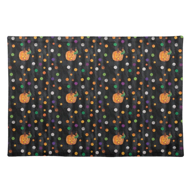 Eric Carle | Halloween Polka Dot Pattern Cloth Placemat (Front)