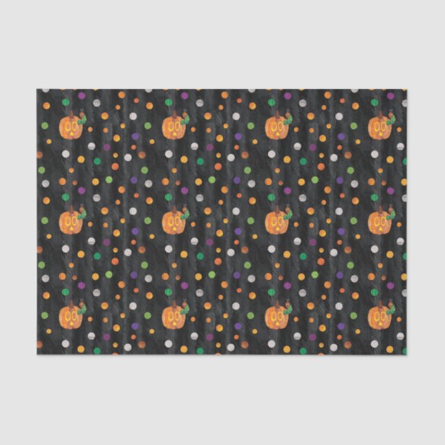 Eric Carle | Halloween Polka Dot Pattern Tissue Paper (Front)