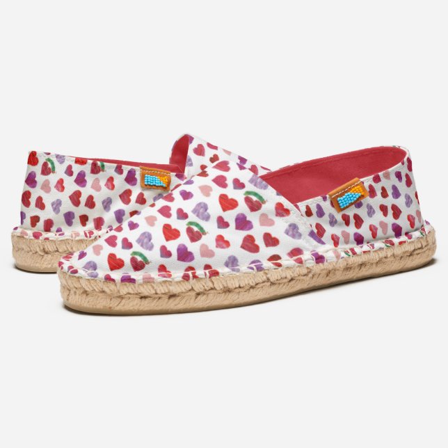 Eric Carle | Hungry Caterpillar Heart Pattern Espadrilles (Angled)